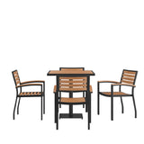 Flash Furniture XU-DG-104560064-GG Patio Dining Table Set Includes (1) 30"W Square Table