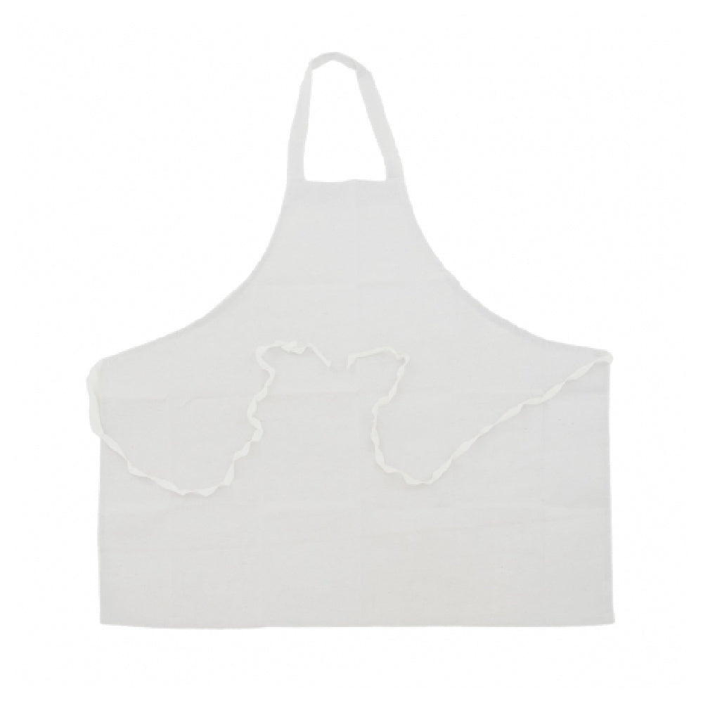 Chef Approved 1670263WH Bib Apron 34" X 34" No Pockets