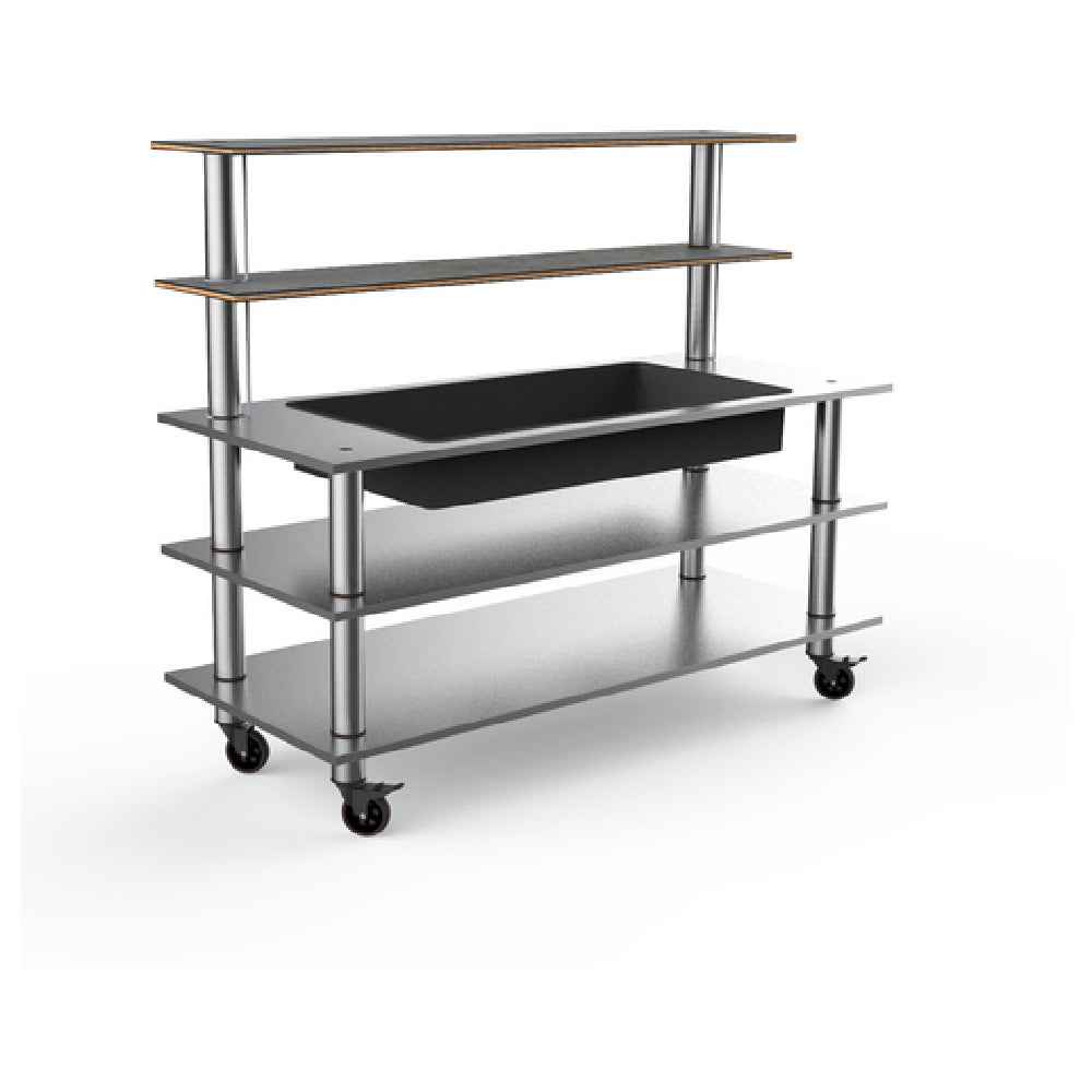 Steelite MGCMLC03GSXW Mogogo Buffet Solutions Modular Pro Back Bar 5-tier 71" X 29-1/2" X 60-1/2"