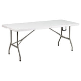 Flash Furniture DAD-YCZ-183Z-GG Folding Table 72"W X 30"D X 29"H Seats Up To 8 Adults