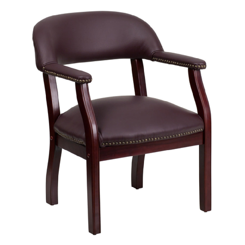 Flash Furniture B-Z105-LF19-LEA-GG Conference Chair 250 Lb. Weight Capacity Open Back Design