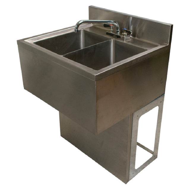 BK Resources UBB-21-236RS Underbar Sink Two Compartment 36”W X 21-1/4"D X 33-1/2"H Overall Size