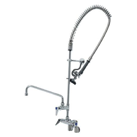 T&S Brass B-2261-12-CR-B EasyInstall Pre-Rinse Unit Wall Mount Adjustable Inlet Arms From 2-1/4" To 8-1/4" Centers