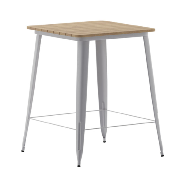 Flash Furniture JJ-T14619H-80-BRSL-GG Declan Bar Height Dining Table 31-1/2"W X 31-1/2"D X 42"H Square Table