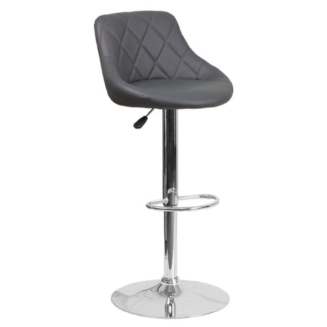 Flash Furniture CH-82028A-GY-GG Swivel Bar Stool Adjustable Height Contemporary Style