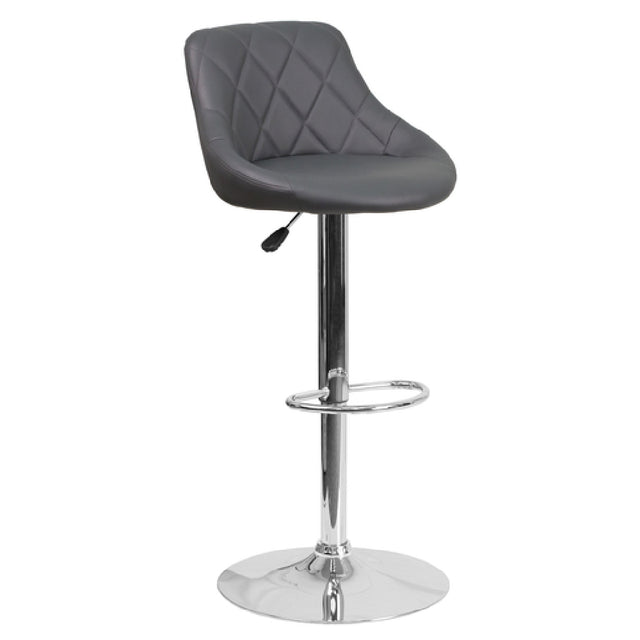 Flash Furniture CH-82028A-GY-GG Swivel Bar Stool Adjustable Height Contemporary Style