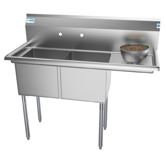 Koolmore SB151512-15R3 Sink 2-compartments 48"W X 21"D X 44-1/2"H Overall Size