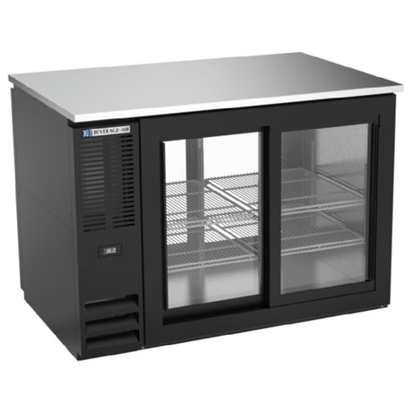 Beverage Air BB48HC-GS-PT-B - Refrigerated Pass-Thru Back Bar Refrigerator, Two-section