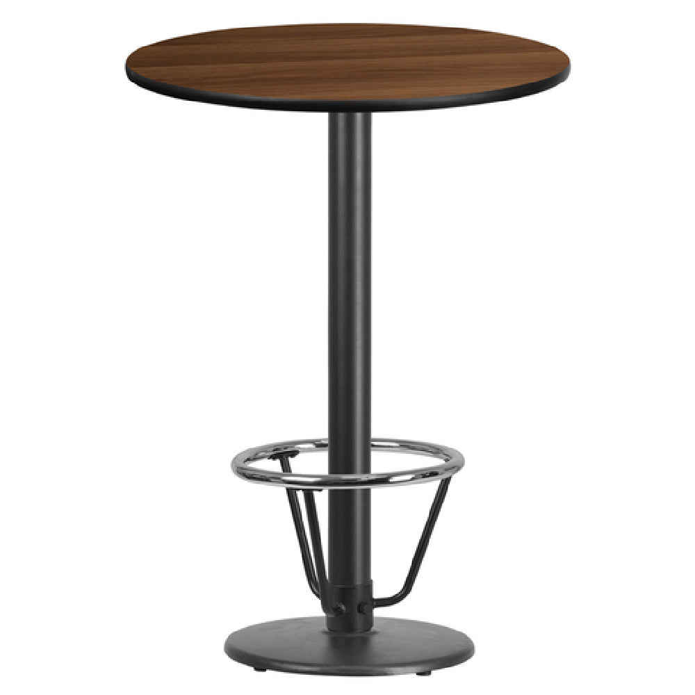 Flash Furniture XU-RD-30-WALTB-TR18B-3CFR-GG Table 30" Dia. X 43-1/8"H Bar Height