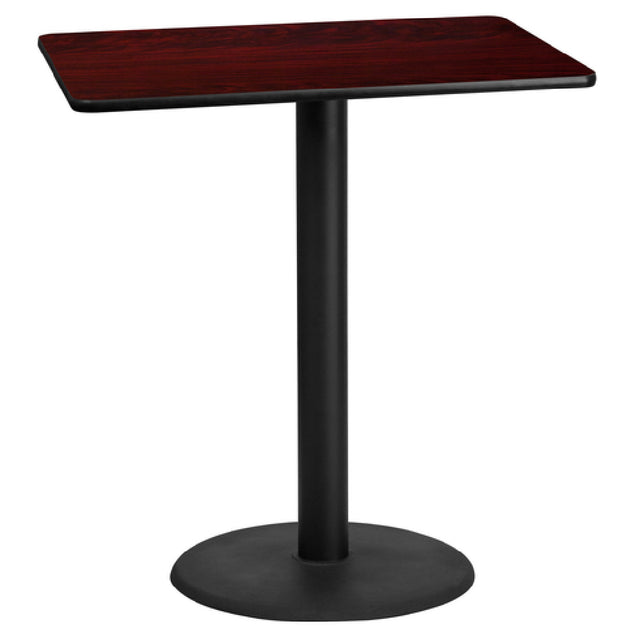 Flash Furniture XU-MAHTB-3042-TR24B-GG Table 42"W X 30"D X 43-1/8"H Bar Height