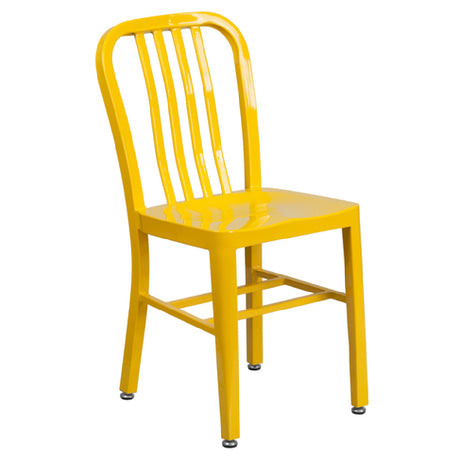 Flash Furniture CH-61200-18-YL-GG Chair 500 Lb. Weight Capacity Vertical Slat Back