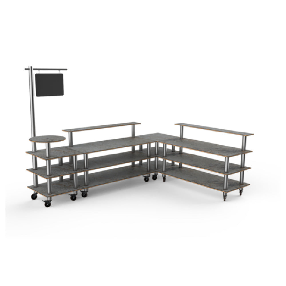 Steelite MGCMLB14GSXW Breakfast Bar Station 130"W X 100"D X 95"H Mixed Materials