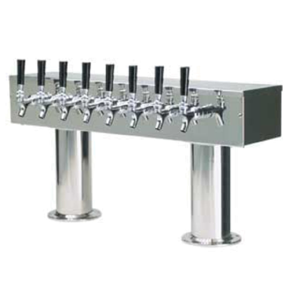 Micro Matic DPT48PSS Double Pedestal Draft Beer Tower Countertop 30"W X 15-9/16"H