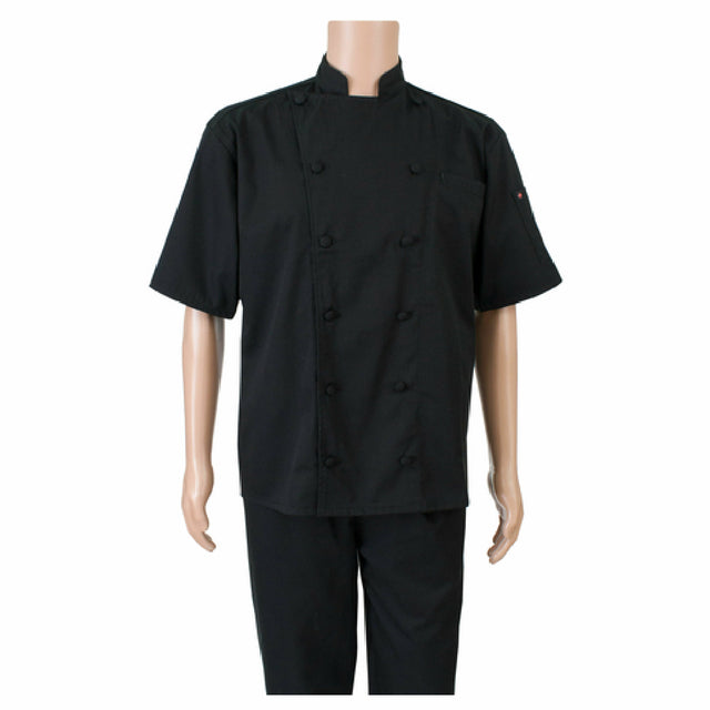 John Ritzenthaler Company RZSSMBBKSM Ritz® Kitchen Wears™ Chef's Coat 12-cloth Covered Buttons