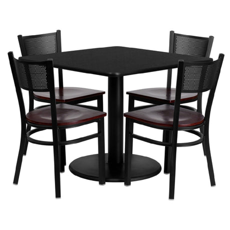 Flash Furniture MD-0008-GG Table And Chair Set Includes (1) 36"W X 36"D X 30"H Table