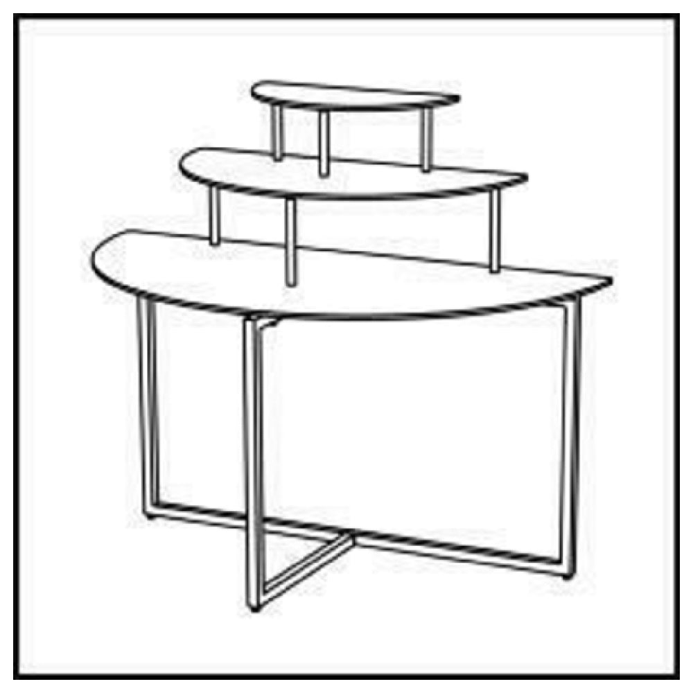Bauscher Hepp VE-26001 - Venta® Foldable Table, With Three Levels, Base Made In Steel With Powder-coating