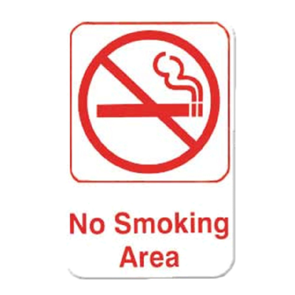 Thunder Group PLIS6905RD Information Symbol Sign 6" X 9" "No Smoking Area"