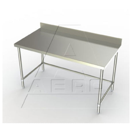 AERO Manufacturing 3TSBX-2460 Delux™ Work Table 60"W X 24"D X 39"H 16/304 Stainless Steel Top Reinforced With (2) Galvanized Steel Box Channels