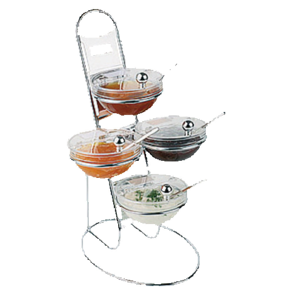 Paderno 41912-03 Buffet Ladder & Medium Bowl Set 3-tier 11-7/8"L X 11-7/8"W X 18-7/8"H Overall