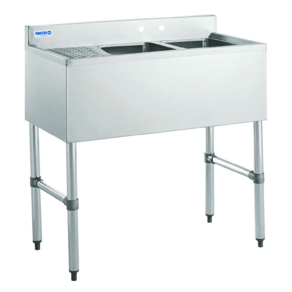 Hubert 99936 - Kratos® Underbar Compartment Sink, (2) Bowls, 36"W X 18.75"D X 33"H