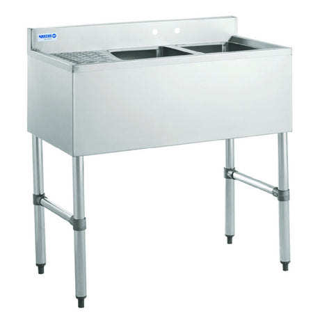Hubert 99936 - Kratos® Underbar Compartment Sink, (2) Bowls, 36"W X 18.75"D X 33"H