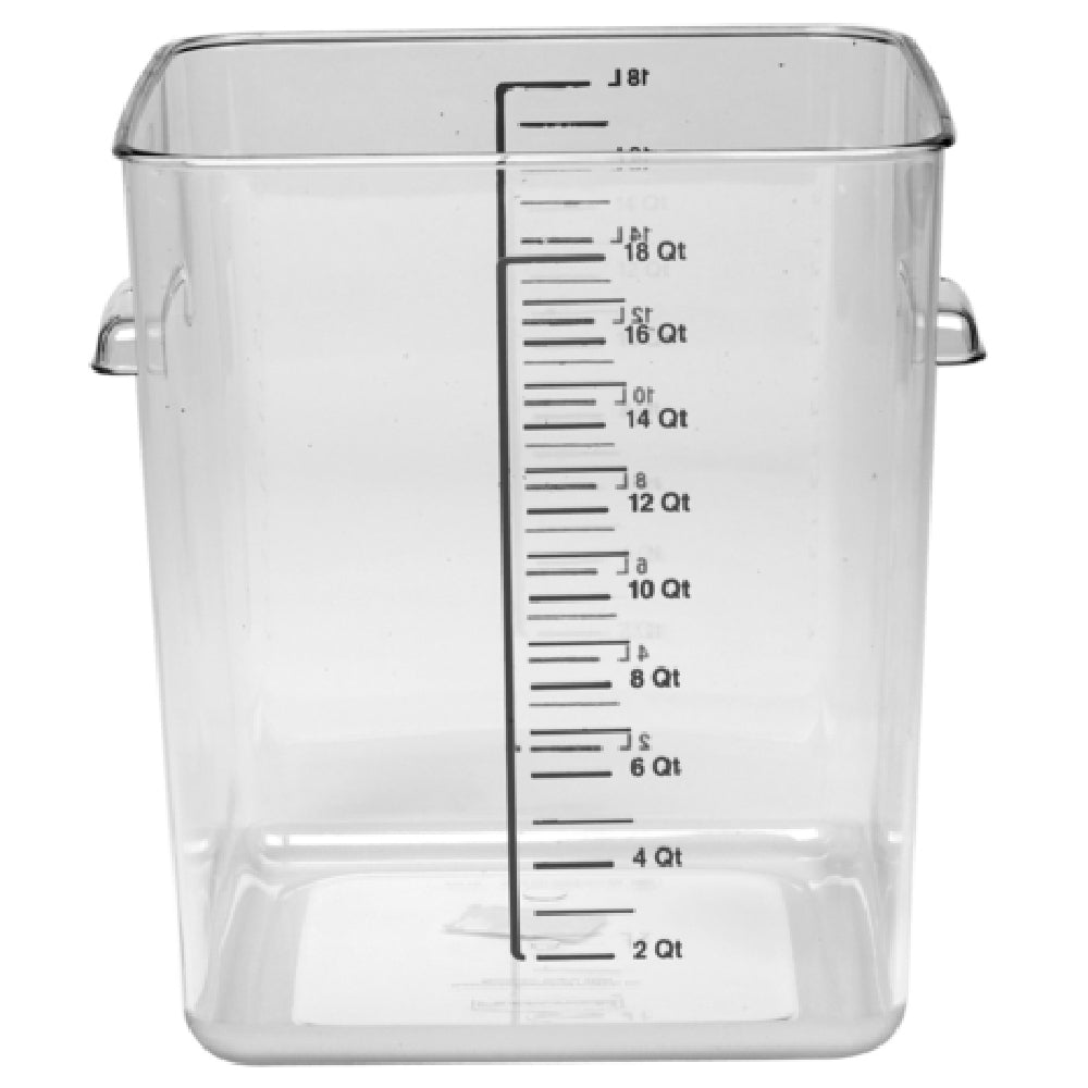Rubbermaid FG631800CLR - Space Saving Container, 18 Quart, 11-5/8"L X 10-1/2"W X 11-15/16"H