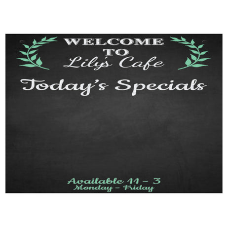 Risch MB-WALL 18X28 FULL LOGO Wall-Hanging Menu Board 18" X 28" 1/2" Corner Holes For Easy Mounting