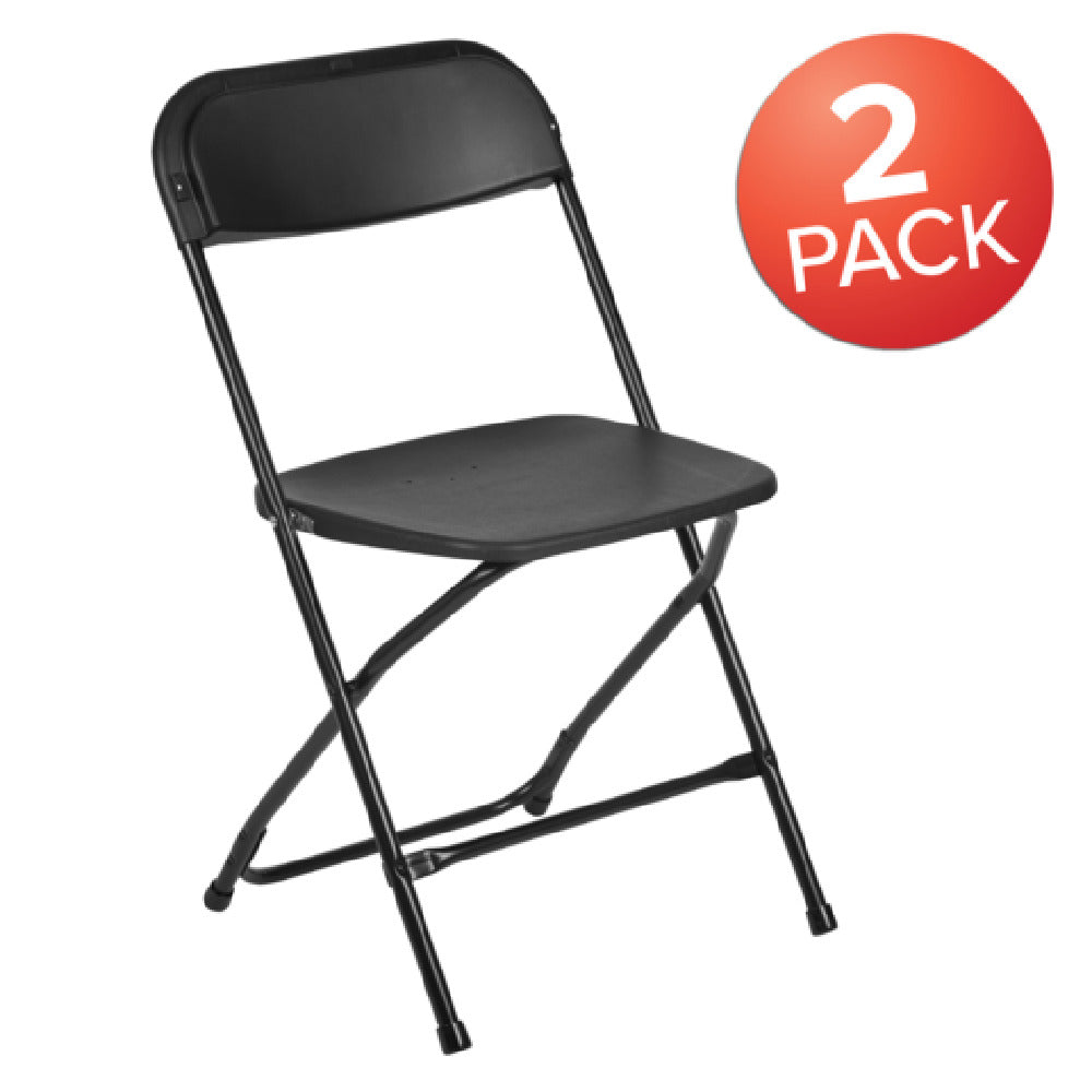 Flash Furniture 2-LE-L-3-BK-GG Hercules Series Premium Folding Chair 650 Lb. Weight Capacity