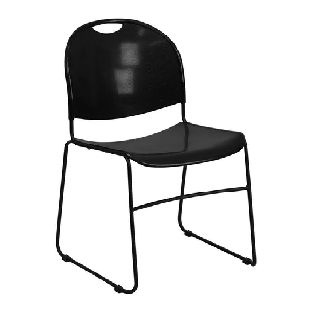 Flash Furniture RUT-188-BK-GG Hercules Series Ultra Compact Stacking Chair 880 Lb. Weight Capacity