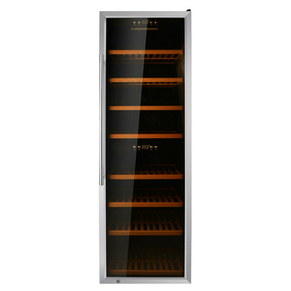 Omcan 45258 (WC-CN-0181-D) Wine Cooler (181) Bottle Capacity Dual Zone