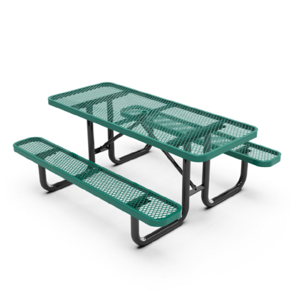 Flash Furniture SLF-EML-72-GN-GG Mantilla Outdoor Picnic Table 6 Ft. Rectangular