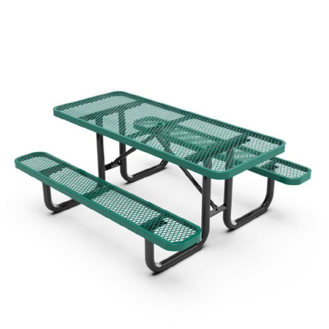 Flash Furniture SLF-EML-72-GN-GG Mantilla Outdoor Picnic Table 6 Ft. Rectangular