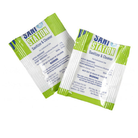 San Jamar SANIS05WS-100 Sani Station Sanitizer & Cleaner 1/2 Oz. Individual Pre-portioned Packets