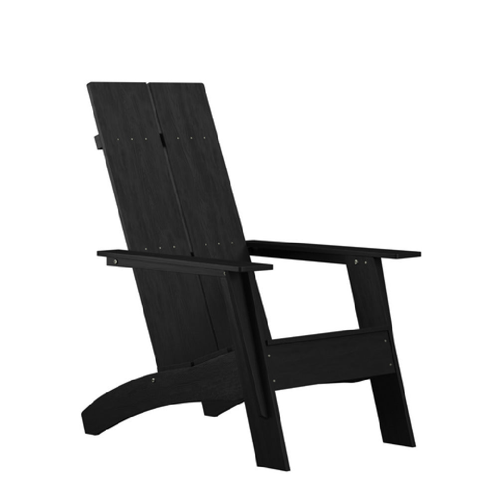 Flash Furniture JJ-C14509-BK-GG Sawyer Modern Adirondack Chair All-weather Poly Resin Wood