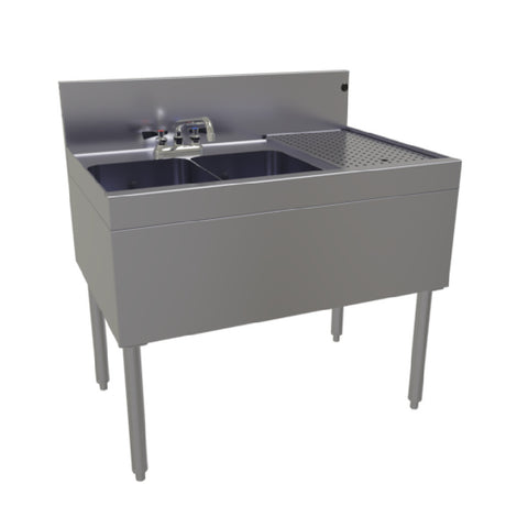 Glastender DSB-36L-S Underbar Sink Unit Two Compartment 36"W X 24"D