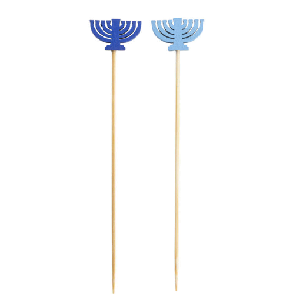 Tablecraft 12176 Decorative Picks Menorah (assorted) 5/8" X 1/4" X 4-1/2"