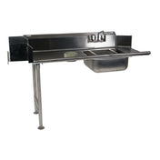 Winholt SDT-16-S-84L - Straight Soiled Dish Table, Left To Right, Stainless Steel Legs And Clad Bullet Feet