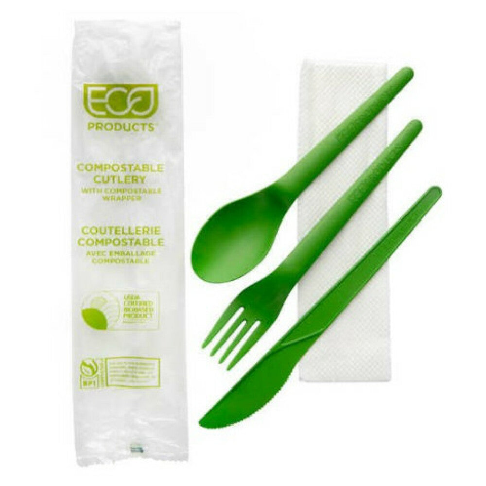 AllPoints 68771 6" Green Cutlery Kit
