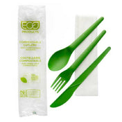 AllPoints 68771 6" Green Cutlery Kit