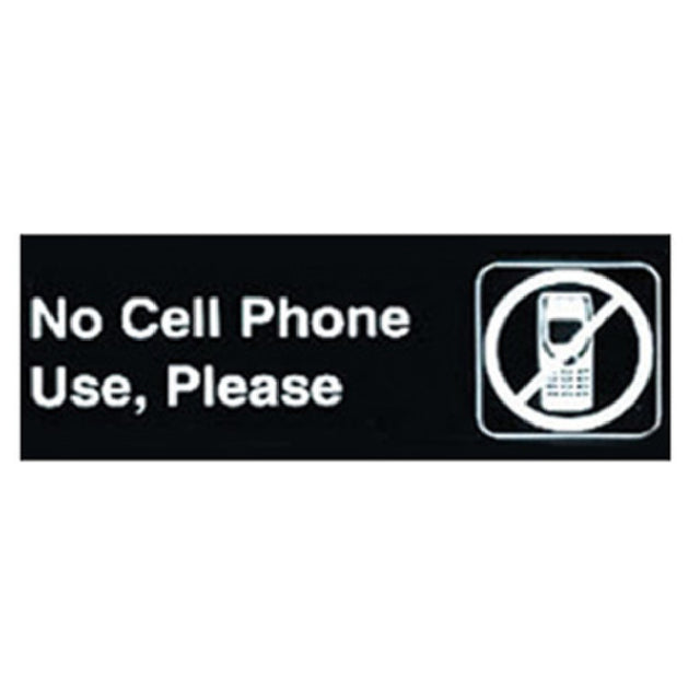 Winco SGN-334 Sign 9" X 3"H "No Cell Phone Use