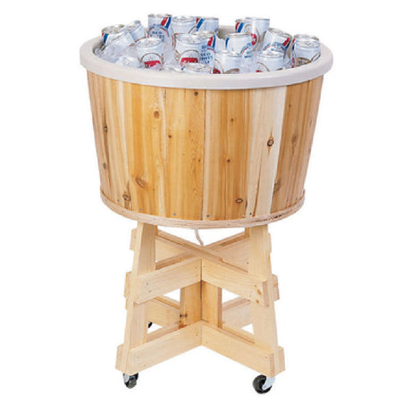 Hubert 62361 - Ice Beverage Display Stand, 1/2-barrel, 24" Dia. X 34"H
