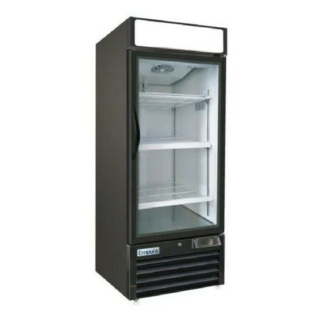 Empura Refrigeration E-EGM-16FB The Empura EGM-16FB 25" Wide Black Swinging Glass Door Merchandiser Freezer Has A High-quality