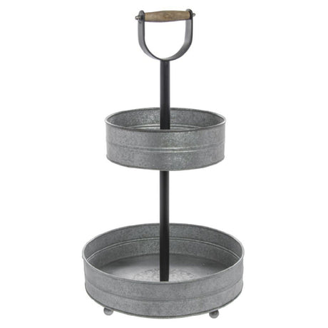 Hubert 15990 - Display Stand, 2-tier, 14" Dia. X 25"H