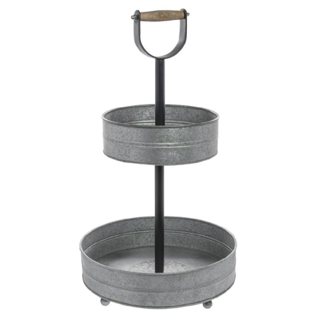 Hubert 15990 - Display Stand, 2-tier, 14" Dia. X 25"H