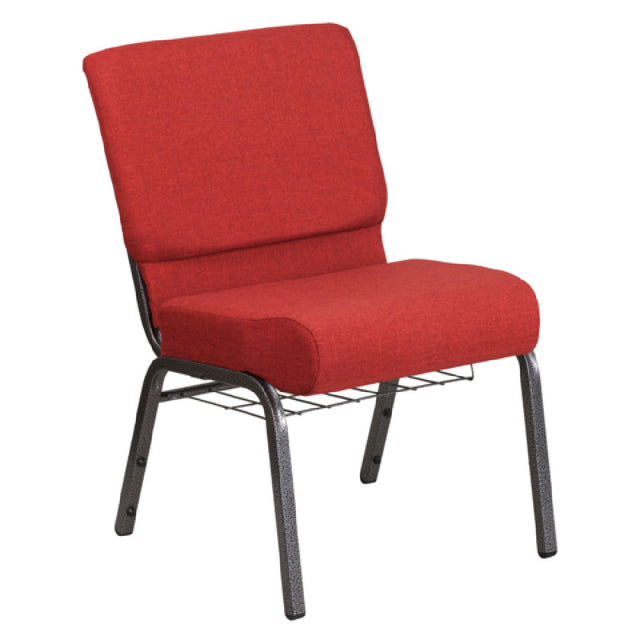 Flash Furniture FD-CH0221-4-SV-RED-BAS-GG Hercules Series Extra Wide Stacking Church Chair