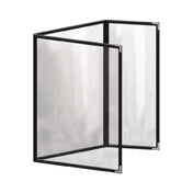 Risch TEDQ 8.5X11 Deluxe Clear Sewn Menu Cover 8-1/2" X 11" Triple