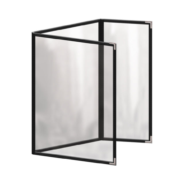 Risch TEDQ 8.5X11 Deluxe Clear Sewn Menu Cover 8-1/2" X 11" Triple