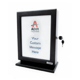 Alpine Industries ADI632-BLK Suggestion Box With Sign Holder 10-1/2" X 14"H Lock & Key