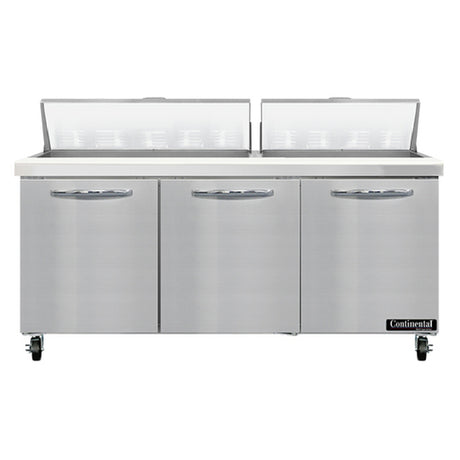 Continental Refrigerator SW72N18 Sandwich Unit 72"W 20.6 Cu Ft Capacity