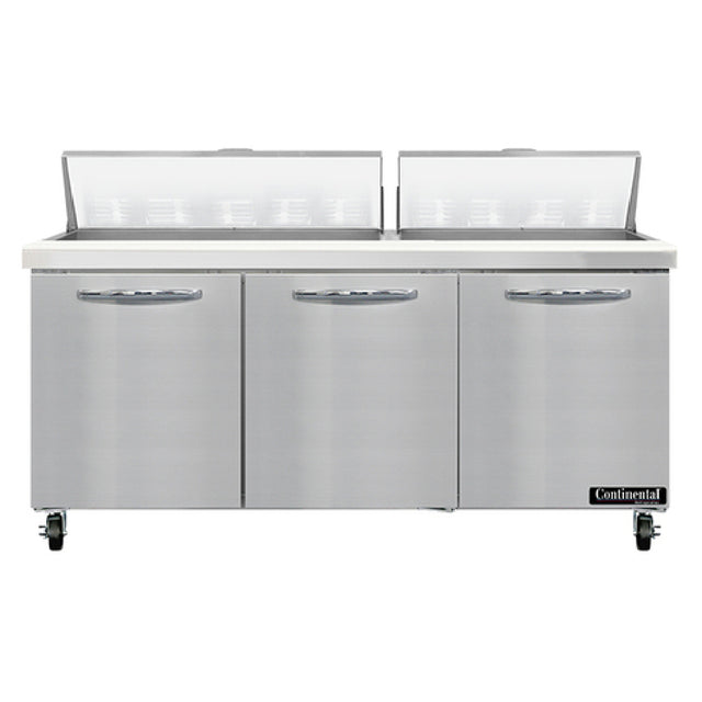 Continental Refrigerator SW72N18 Sandwich Unit 72"W 20.6 Cu Ft Capacity